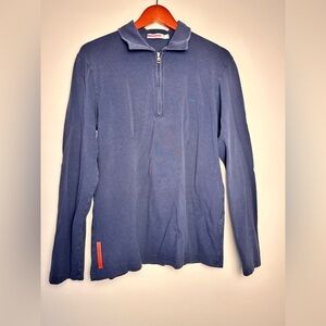 Prada Blue Half Zip Sweater Men’s Size XL